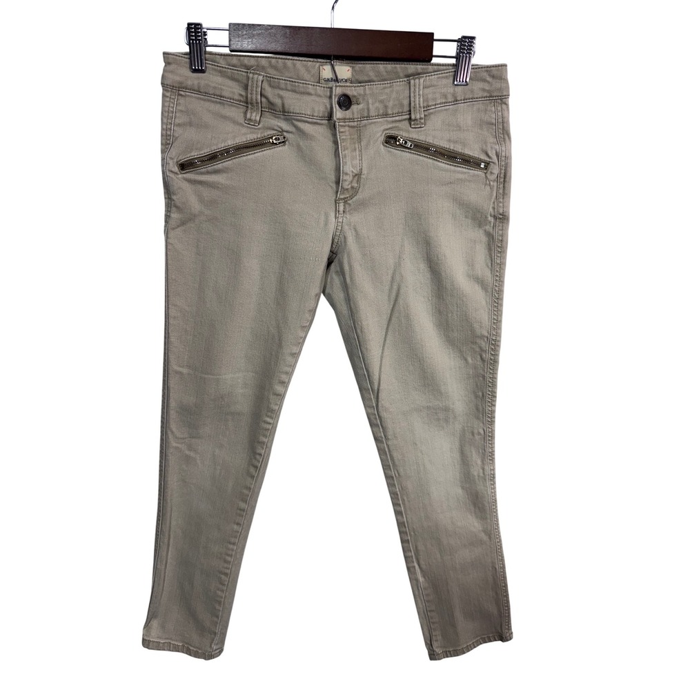 G.H. Bass & Co 4 Tan‎ Skinny Pants Women's Low Rise Zipper Pocket
